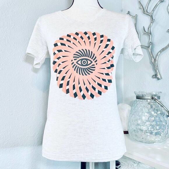 American Apparel All Seeing Eye Graphic Tee Tri-blend Gray Medium - Picture 6 of 6